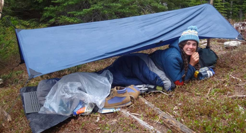 teens reflect while backpacking